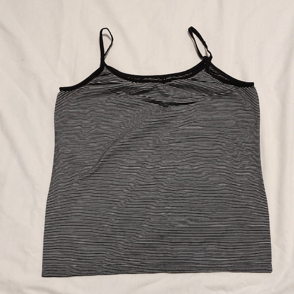 Worthington Black & White Striped Camisole Tank - L/XL